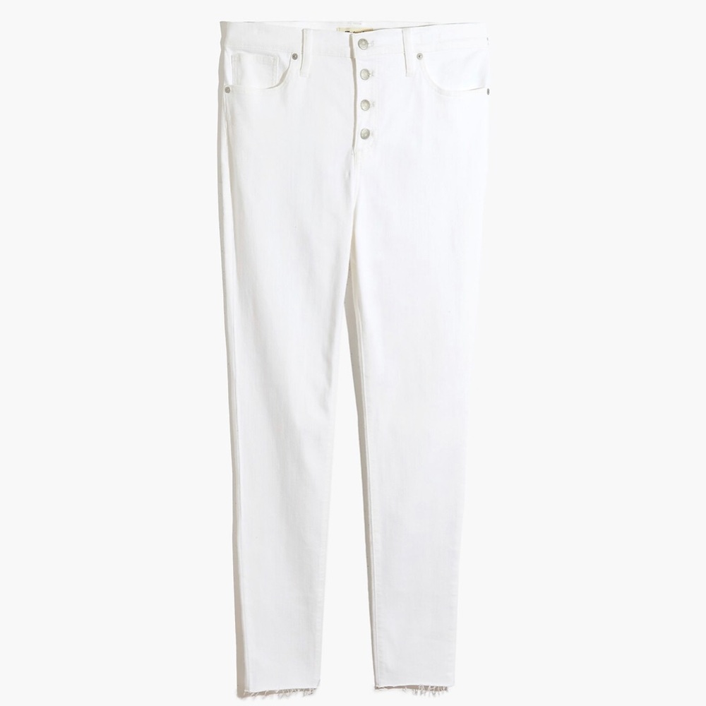 MADEWELL 9" Mid-Rise Skinny Jeans in Pure White